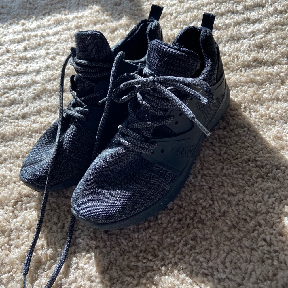 Gray And Black Knit Sneakers